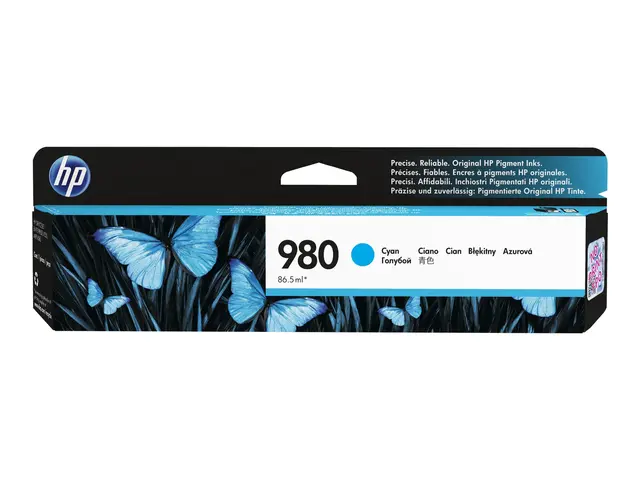HP 980 - 86.5 ml - cyan - original - blekkpatron - for Officejet E...