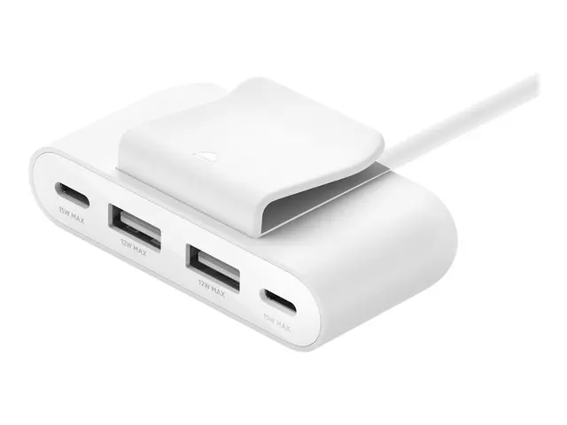 Belkin BoostCharge - Ladestripe 4 utgangskontakter (2 x USB-C, 2 U...