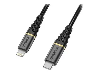 OtterBox Premium - Lightning-kabel - Lightning hann til 24 pin USB-C hann 1 m - glamoursvart