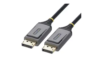 StarTech - DisplayPort-kabel - DisplayPort (hann) låst til DisplayPort (hann) låst DisplayPort 1.4 - 20 m - Active Optical Cable (AOC), hybrid, plenum-vurdert, 8K 60Hz støtte, opptil 32,4 Gbps-datahastighet, Enretnings - svart