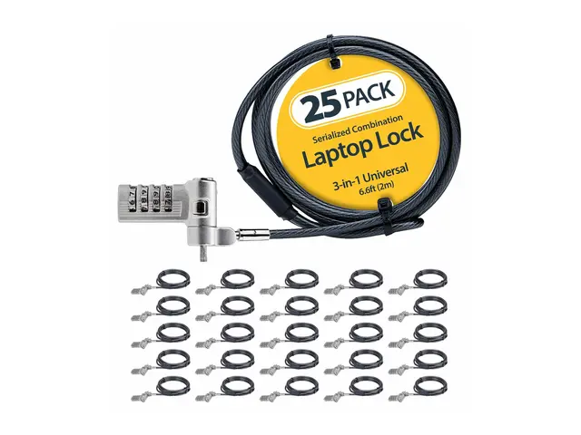 StarTech.com 25-Pack Laptop Lock, Compatible w/Noble Wedge/Nano/K-...