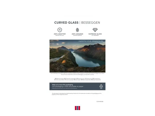 Key Besseggen - Skjermbeskyttelse for mobiltelefon 2.5D glass 6.1"...