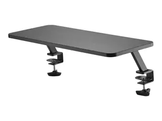 StarTech.com Monitor Riser Stand Clamp-on Monitor Shelf for Desk - Extra Wide 25.6" (65 cm) For up to 34" Monitors - Black (MNRISERCLMP) - Monteringssett - for Skjerm - svart - skjermstørrelse: inntil 32" - skrivebordsmonterbar