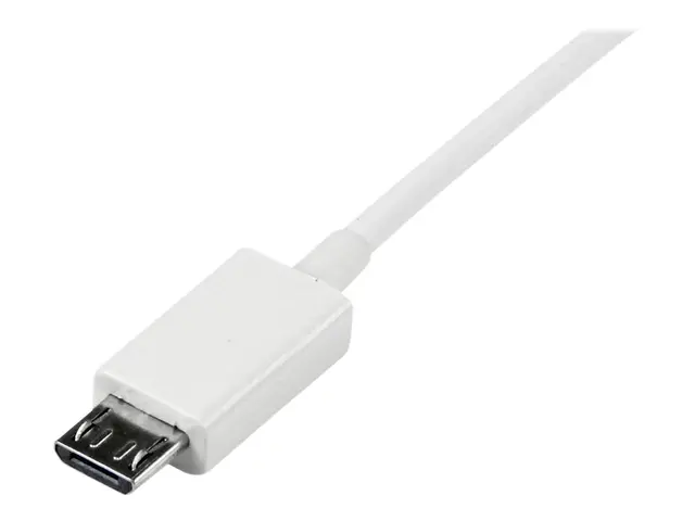 StarTech.com 3.3 ft. (1 m) USB to Micro Cable - 2.0 A B White (USB...