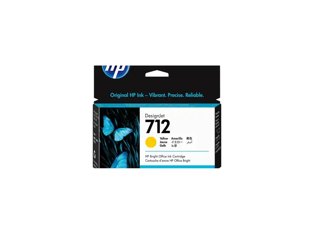 HP 712 - 29 ml - gul - original - DesignJet - blekkpatron - for De...