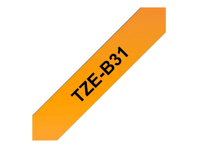 Brother TZe-B31 - Svart på fluorescerende oransje Rull (1,2 cm x 5...