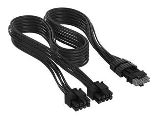 CORSAIR Elite Premium Type 4 - Strømkabel 8-pins PCIe-strøm (hann) til 16-stifts PCI-strøm (hann) - 65 cm - individually sleeved - svart