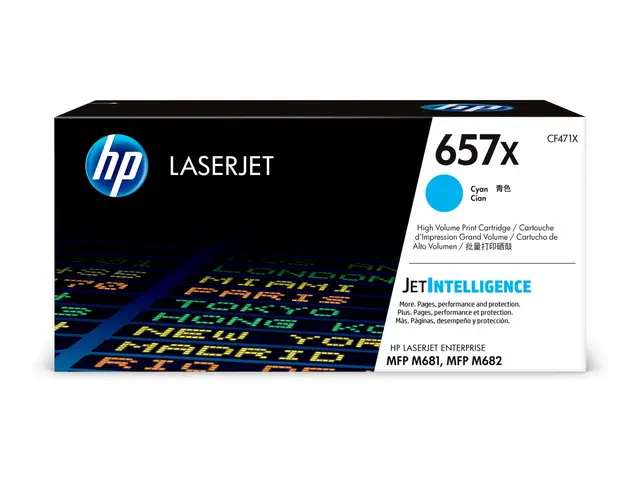 HP 657X - Høy ytelse - cyan - original - LaserJet - tonerpatron (C...