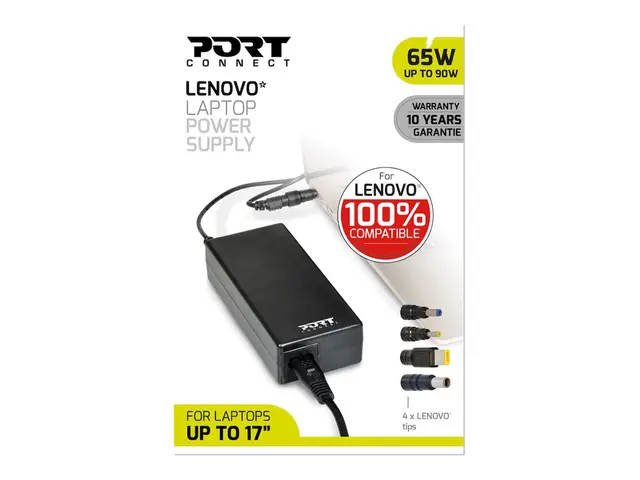 PORT - Strømadapter AC 100-240 V 65 watt Europa