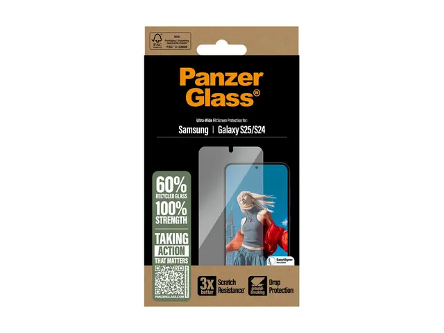 PanzerGlass - Skjermbeskyttelse for mobiltelefon ultrabred passfor...