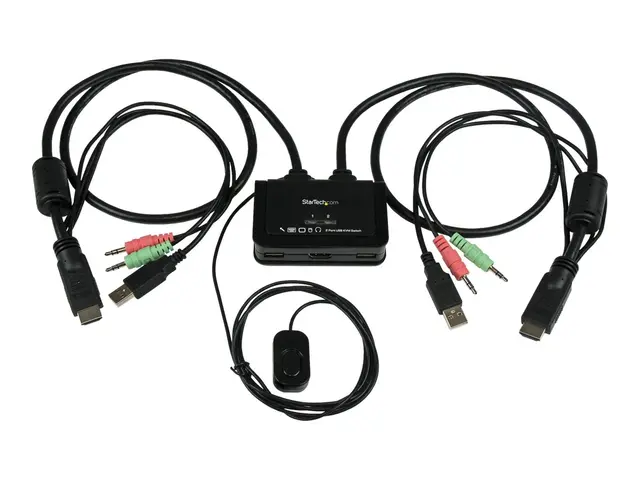 Startech 2 Port USB HDMI Cable KVM Switch with Audio and Remote - ...