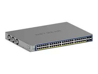 NETGEAR Smart GS752TXP - V3 - switch - L3 Lite smart - 48 x 10/100/1000 (PoE+) + 4 x SFP+ - stasjonær, rackmonterbar - PoE+ (380 W)