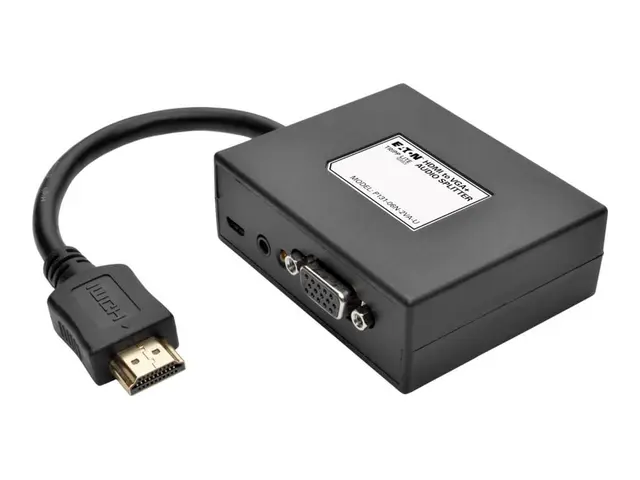 Eaton Tripp Lite series 2-Port HDMI to VGA Splitter Audio/Video Ad...