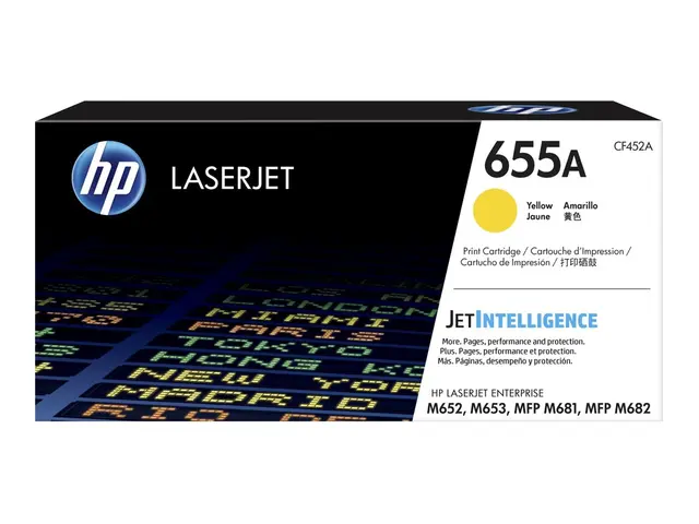 HP 655A - Gul original LaserJet tonerpatron (CF452A) for Color Man...