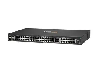 HPE Aruba 6100 48G 4SFP+ Switch - Switch Styrt - 48 x 10/100/1000 + 4 x 1 Gigabit / 10 Gigabit SFP+ - side til side-luftflyt - rackmonterbar