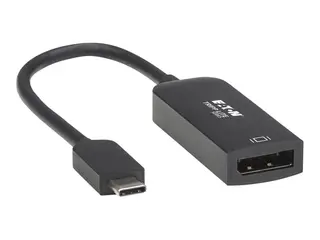 Eaton Tripp Lite Series USB C to DisplayPort Adapter Cable (M/F) with Equalizer, 8K UHD, HDR, DP 1.4, Black, 6 in. (15.24 cm) USB / DisplayPort-adapter - 24 pin USB-C til DisplayPort - 15.2 cm