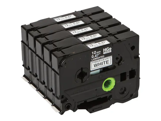 Brother HGE-231V5 - Svart på hvitt Rull (1,2 cm x 8 m) 5 kassett(e...