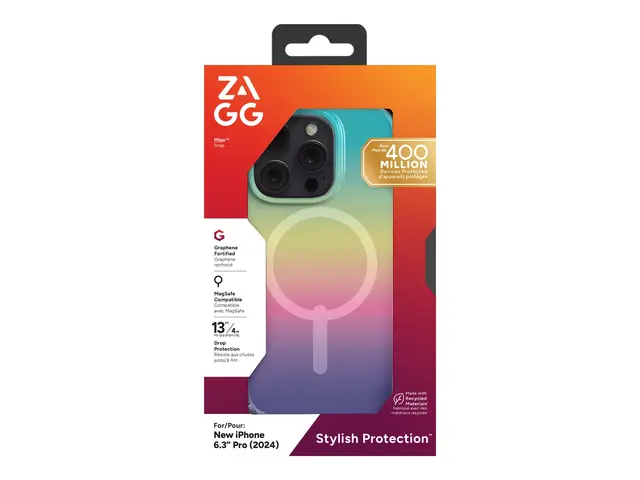 ZAGG Milan Snap - Baksidedeksel for mobiltelefon MagSafe-samsvar g...