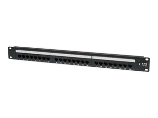 Eaton Tripp Lite Series 24-Port Cat6 Cat5 Patch Panel Rackmount 110 Punch Down RJ45 Ethernet 1URM Koblingspanel - CAT 6 - 1U - 19&quot; - 24 porter