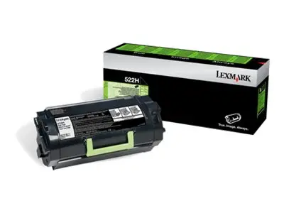 Lexmark 522H - Høy ytelse - svart - original - tonerpatron LCCP, L...