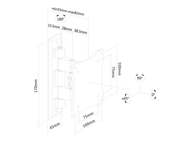Neomounts FPMA-W810 - Brakett full bevegelse for LCD-skjerm sølv s...