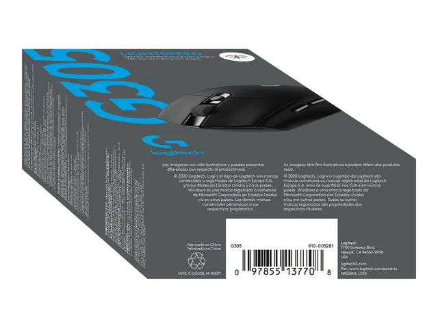 Logitech G G305 - Mus optisk 6 knapper trådløs 2.4 GHz USB mottake...