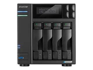 ASUSTOR Lockerstor 4 Gen2+ AS6704T V2 - NAS-server 4 brønner - SATA 6Gb/s - RAID JBOD, 0, 1, 5, 6, 10 - RAM 4 GB - 5 Gigabit Ethernet - iSCSI støtte