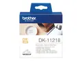 Brother DK-11218 - Svart p&#229; hvitt - Rull (2,4 cm) 1000 stk (1 rull(er) x 1000 merkelapper for Brother QL-1050, QL-1060, QL-500, QL-550, QL-560, QL-570, QL-580, QL-650, QL-700, QL-720