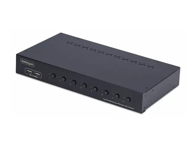 StarTech.com 8-Port DisplayPort KVM Switch w/1U Rack Mount Kit, 4K...