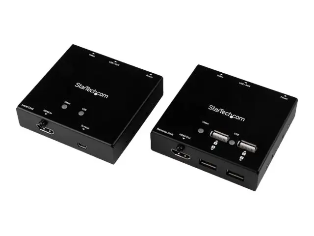 StarTech.com HDMI over CAT6 Extender with 4-port USB Hub - Remote ...