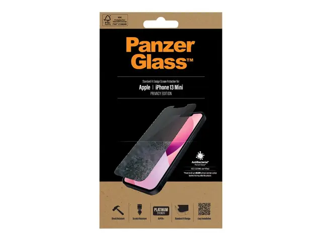 PanzerGlass - Skjermbeskyttelse for mobiltelefon - glass - med per...