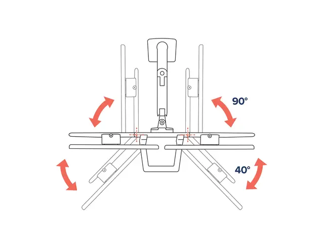 Ergotron HX - Monteringssett (håndtak, leddarm, 2 svingtapper, hen...
