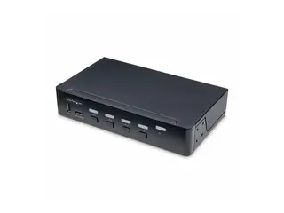 Startech 4-Port DisplayPort KVM Switch, 4K 60Hz, TAA Compliant KVM / lyd / USB-svitsj - 4 x KVM/lyd/USB - 1 lokalbruker - stasjonær - TAA-samsvar