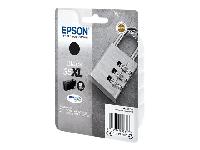 Epson 35XL - 41.2 ml - XL - svart - original - blekkpatron - for W...