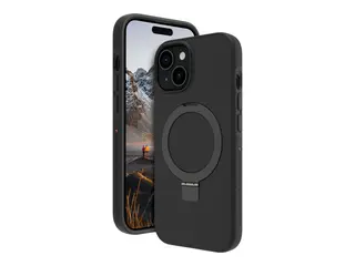 dbramante1928 Iceland Ultra - Baksidedeksel for mobiltelefon med stativ - MagSafe-samsvar - D3O, plastikk - svart - for Apple iPhone 13, 14, 15, 16e, 17e