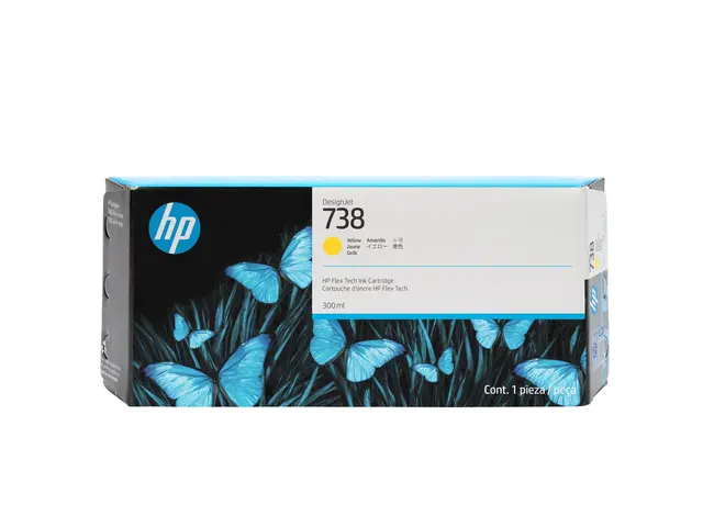 HP 738 - 300 ml gul original DesignJet blekkpatron for T950