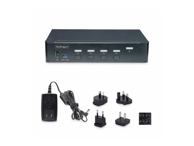 StarTech.com 4-Port DisplayPort KVM Switch, 4K 60Hz, TAA Compliant...