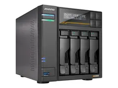 ASUSTOR Lockerstor 4 Gen3 - NAS-server 4 br&#248;nner - SATA 6Gb/s / PCIe 4.0 x4 (NVMe) - RAID JBOD, 0, 1, 5, 6, 10 - RAM 16 GB - Gigabit Ethernet / 2.5 Gigabit Ethernet / 5 Gigabit Ethernet / 10 Gigabit Ethernet - iSCSI st&#248;tte