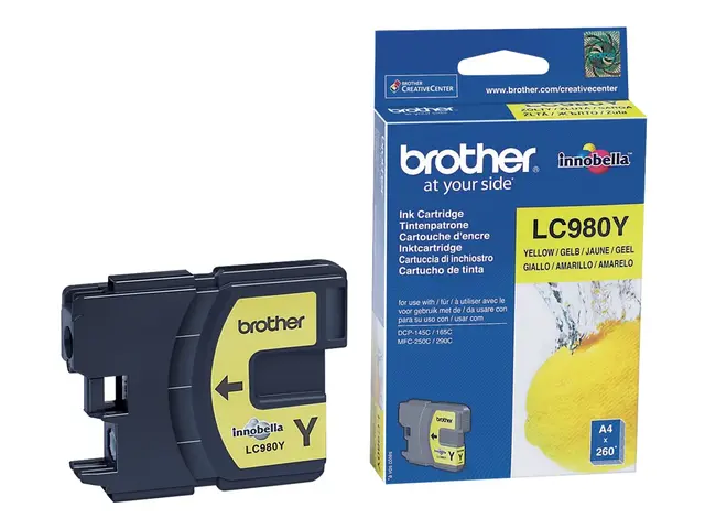 Brother LC980Y - Gul - original - blekkpatron - for Brother DCP-14...
