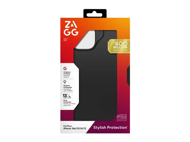 ZAGG Milan Snap - Baksidedeksel for mobiltelefon svart Apple iPhon...