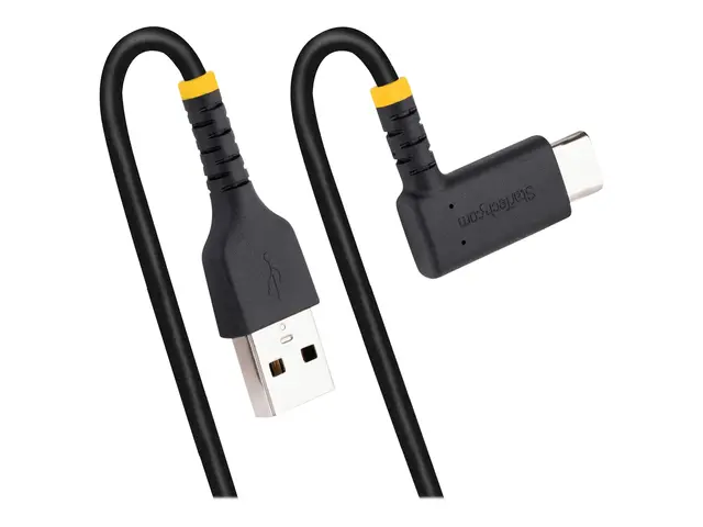 StarTech.com 1ft (30cm) USB A to C Charging Cable Right Angle, Hea...