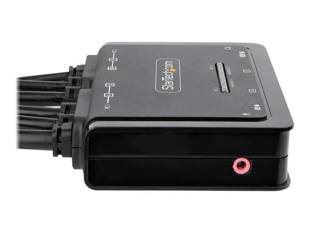 StarTech.com 2-Port Dual-Monitor HDMI Cable KVM Switch, 4K 60Hz, C...