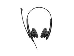 Jabra BIZ 1100 Duo - Hodesett - on-ear kablet - 3,5 mm jakk - svart - akademisk - Certified for Microsoft Teams, Zoom Certified