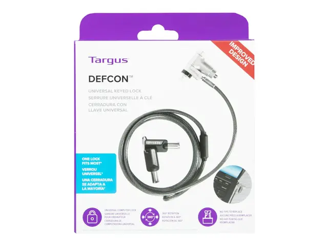 Targus DEFCON Ultimate - Sikkerhetskabellås - universalnøkkel, med...