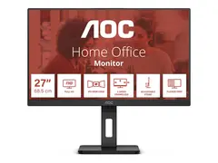 AOC 27E3QAF - LED-skjerm - 27&quot; 1920 x 1080 Full HD (1080p) @ 75 Hz - IPS - 1000:1 - 4 ms - HDMI, VGA, DisplayPort - h&#248;yttalere - teksturert svart