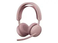 Logitech Zone Wireless 2 ES - Hodesett on-ear - Bluetooth - trådløs, kablet - aktiv støydemping - USB-C - rosa - TeamSpeak Certified