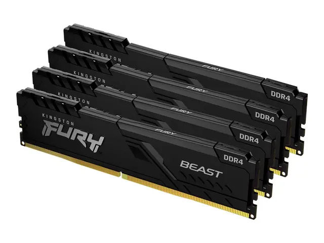 Kingston FURY Beast - DDR4 sett 64 GB: 4 x 16 GB DIMM 288-pin 3200...