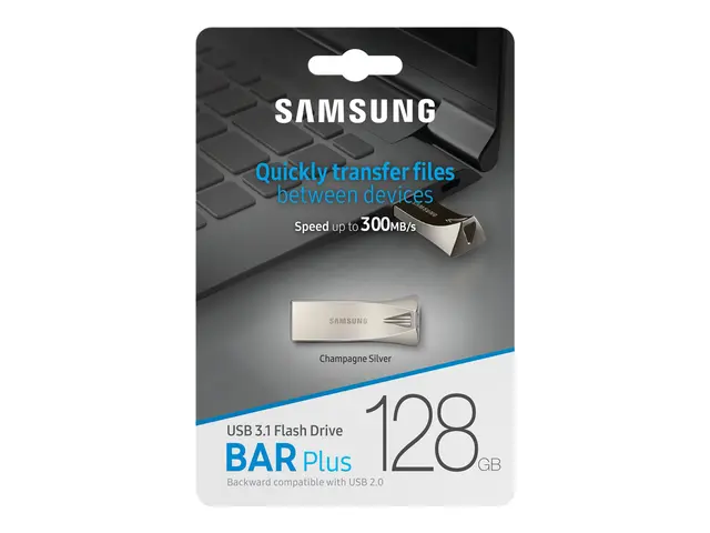Samsung BAR Plus MUF-128BE3 - USB-flashstasjon 128 GB USB 3.1 Gen ...