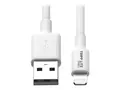 EATON TRIPPLITE USB-A to Lightning Sync/Charge Cable MFi Certified - White