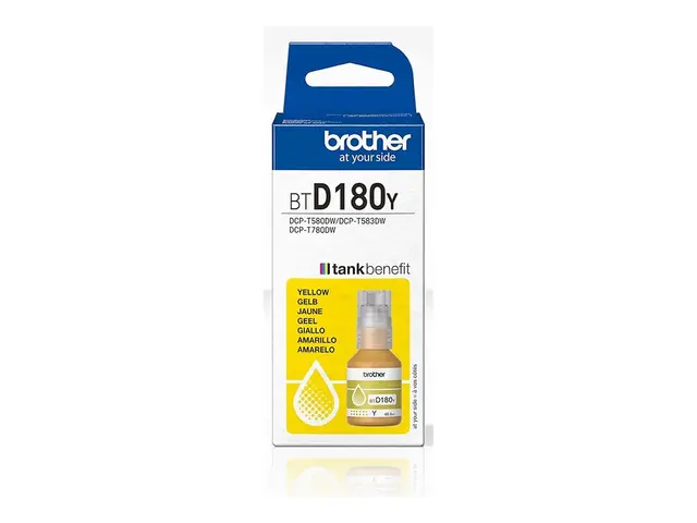 Brother BTD180Y - Gul original blekkrefill for DCP-T580DW
